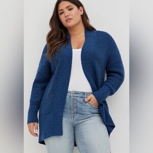 Torrid Deep Blue Knit Cardigan